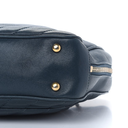 Chanel Lambskin Quilted Coco Vintage Camera Case Blue 9 of 10