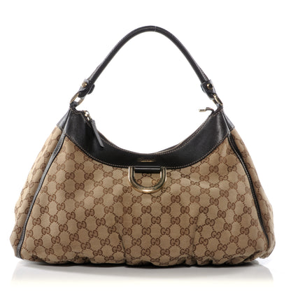 Gucci Monogram Large D Gold Hobo Ebony 1 of 7