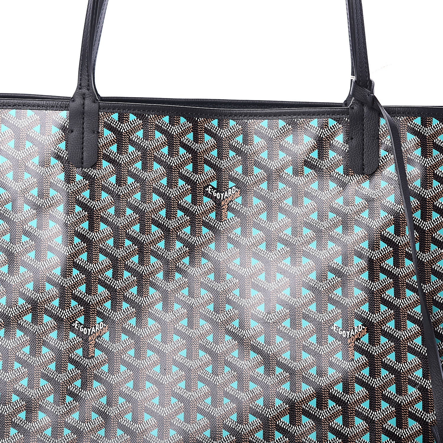 Goyard Goyardine Saint Louis Claire Voie GM Black Blue 6 of 8