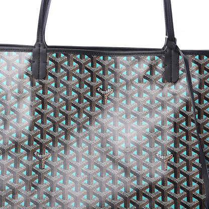 Goyard Goyardine Saint Louis Claire Voie GM Black Blue 6 of 8