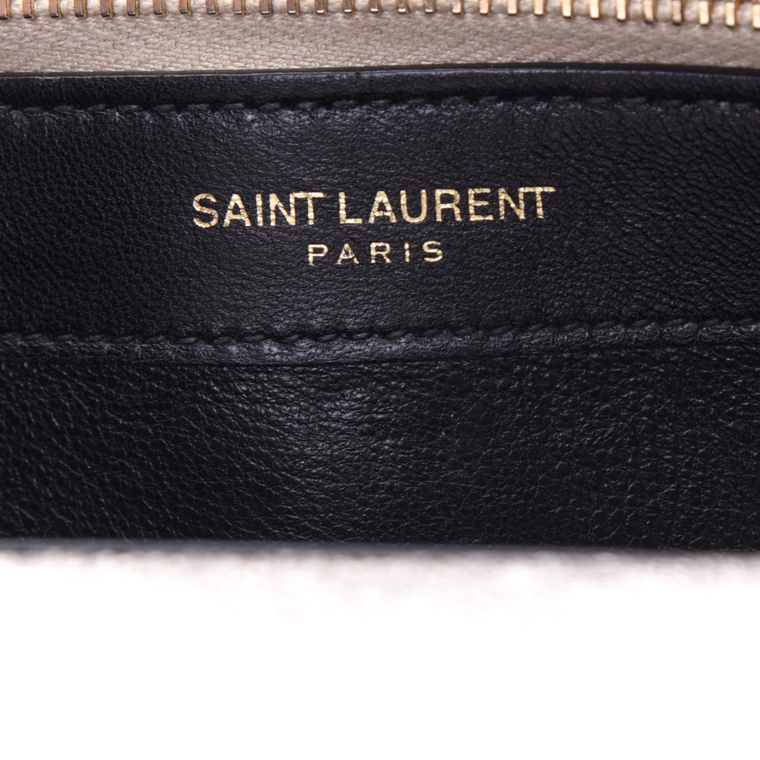 Saint Laurent Metallic Calfskin Kate Monogram Tassel Chain Wallet Gold 8 of 14