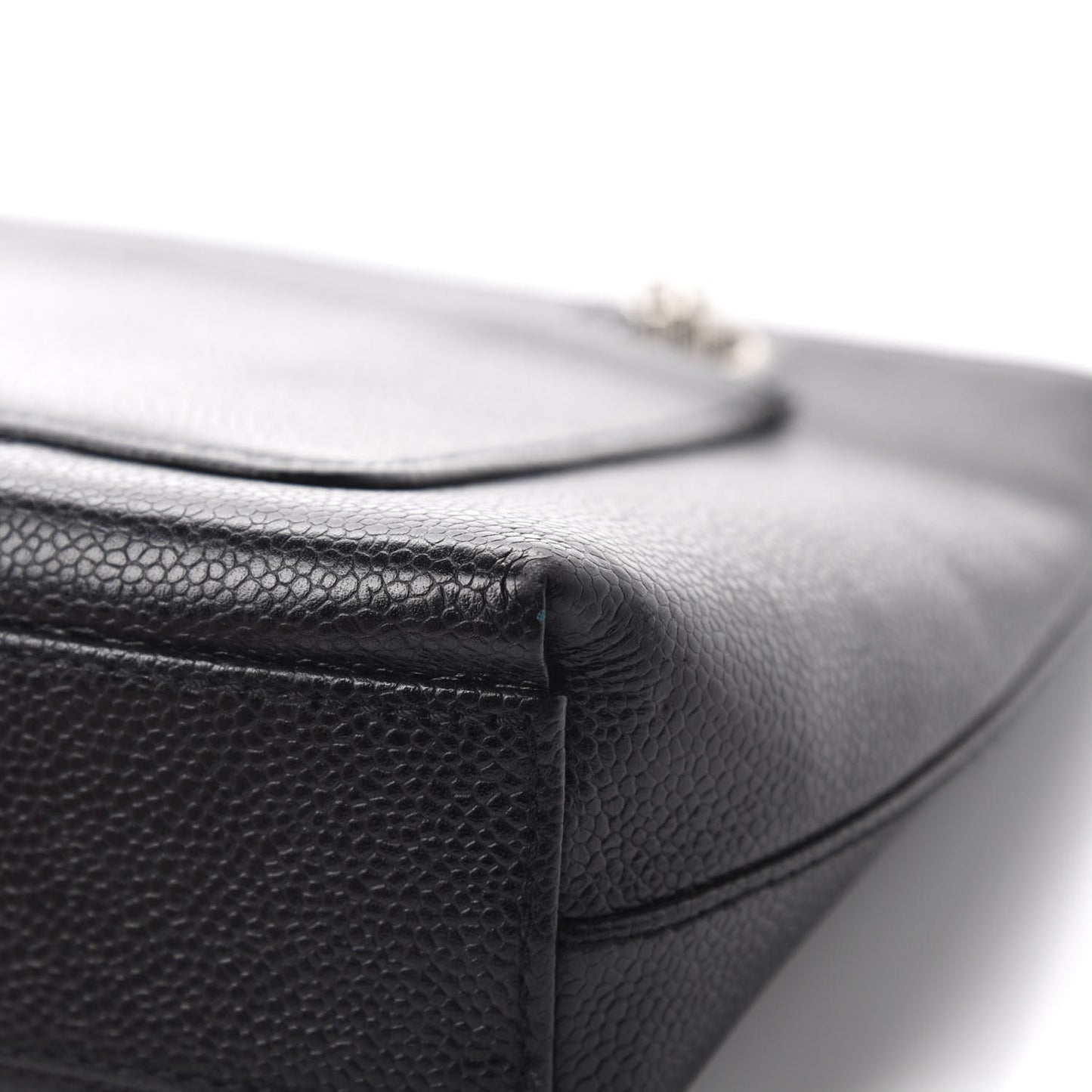 Grained Calfskin Bijoux Chain Shoulder Bag Black