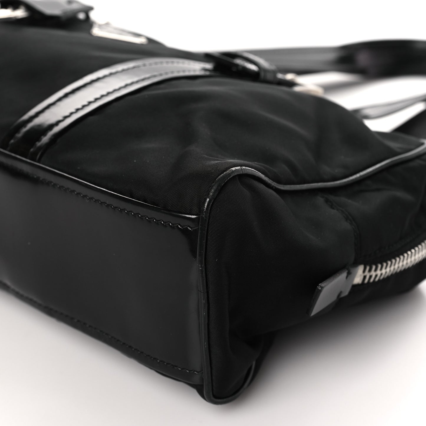 Tessuto Nylon Vernice Bauletto Black