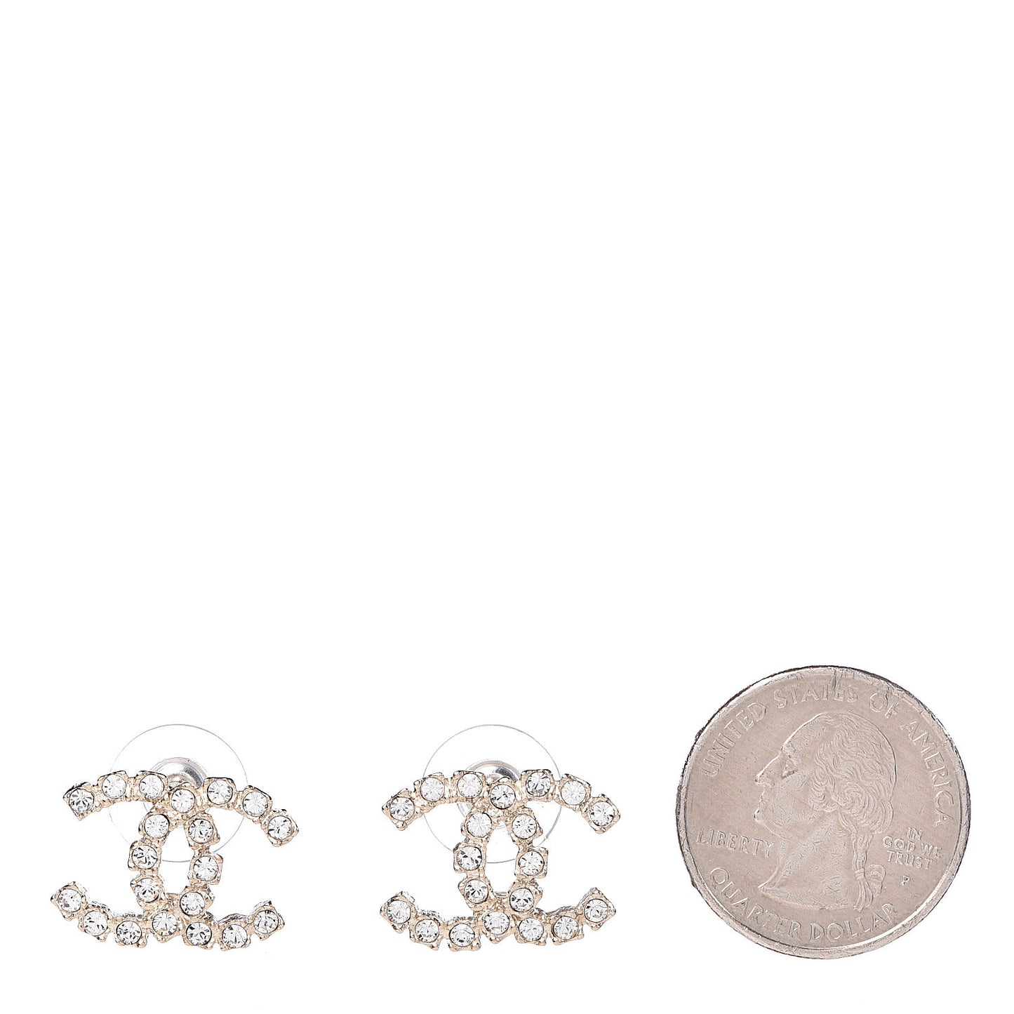 Crystal CC Earrings Gold