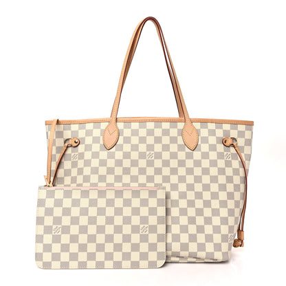 Louis Vuitton Damier Azur Neo Neverfull MM Rose Ballerine 1 of 10