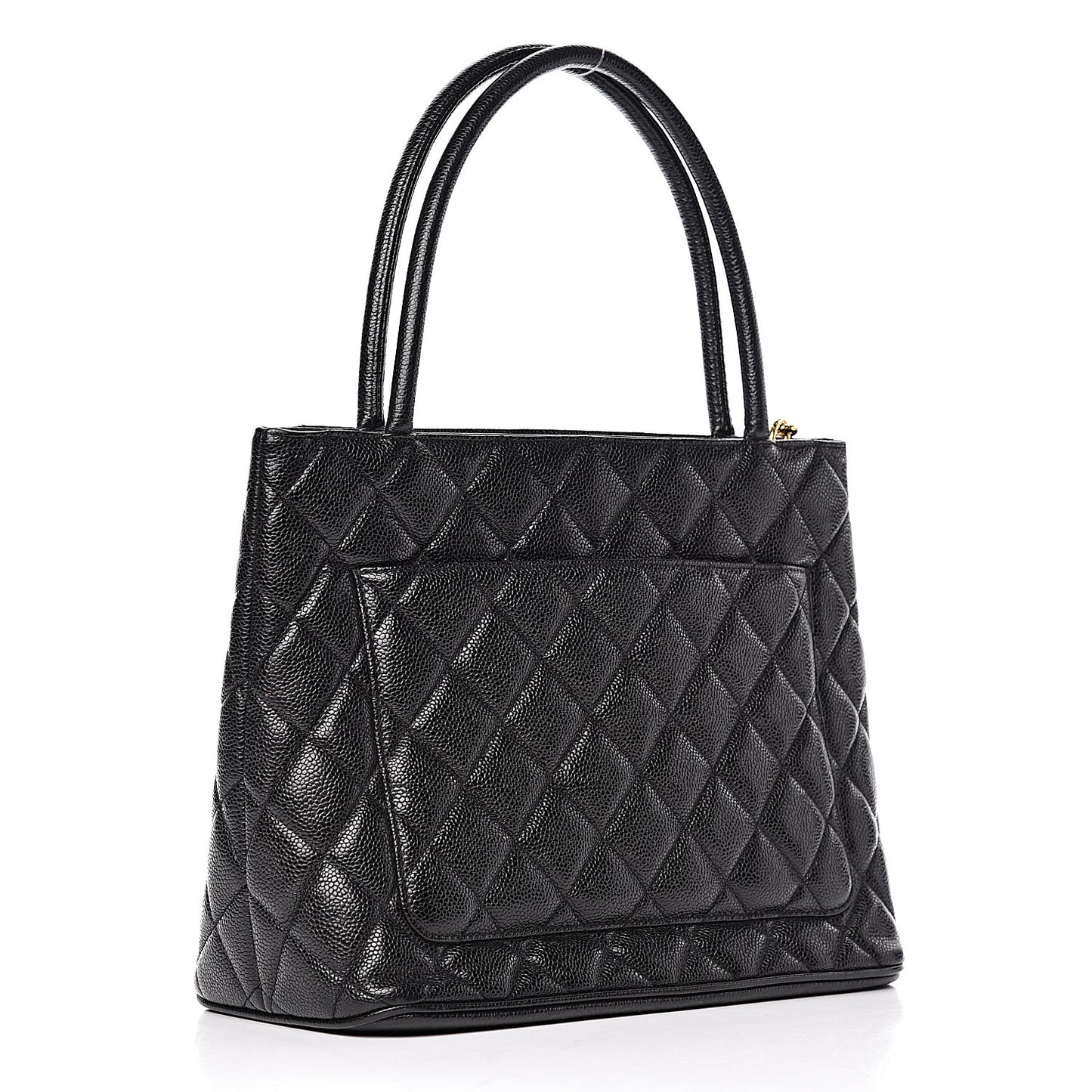 Caviar Quilted Medallion Tote Black
