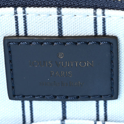 Louis Vuitton Raffia Calfskin Monogram Giant Onthego MM Blue 6 of 9