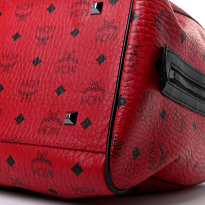 MCM Visetos Medium Traveler Weekender Bag Ruby Red 5 of 11