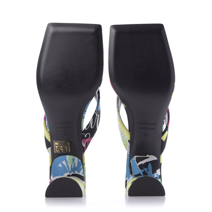 Balenciaga Spandex Double Square Flat 60mm Sandals 37 Multicolor 7 of 10