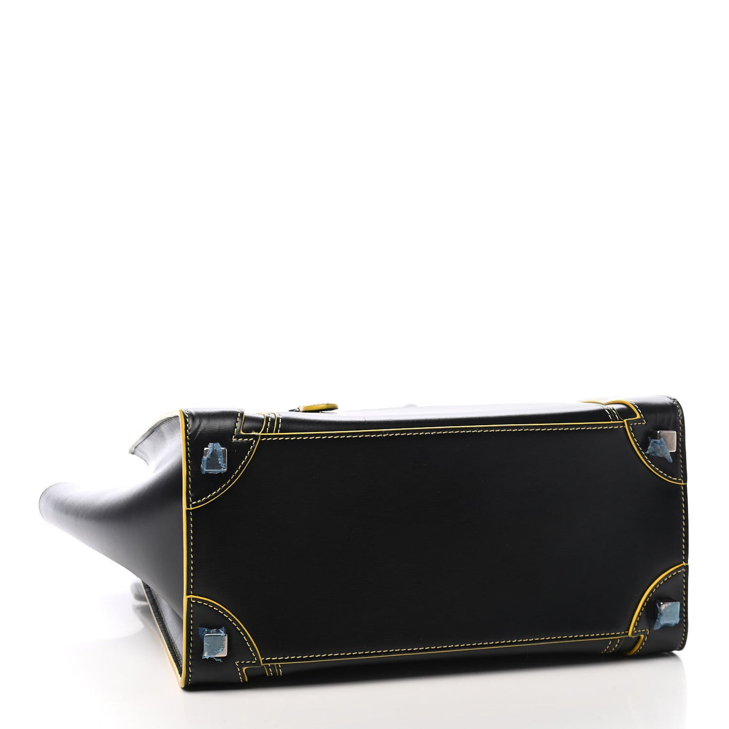 Satin Calfskin Debossed Micro Luggage Black