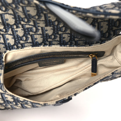Christian Dior Oblique Saddle Bag Blue 5 of 11