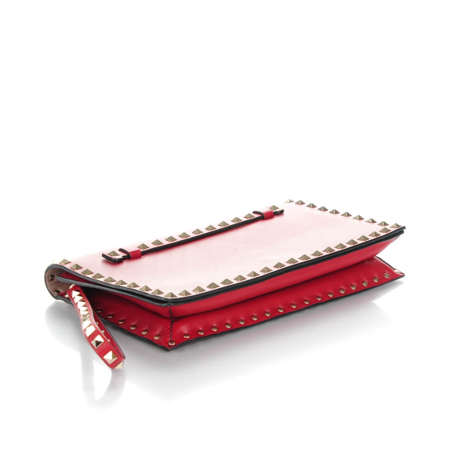 Valentino Garavani Nappa Rockstud Wristlet Clutch Rosso Valentino 4 of 7