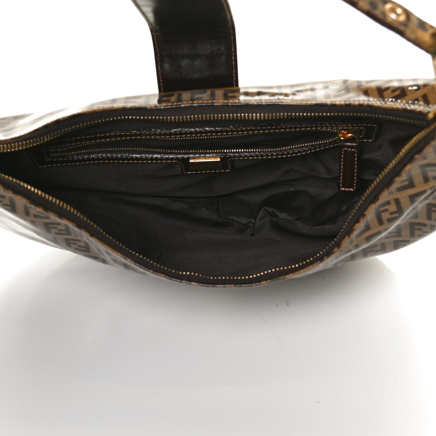 Fendi Vinyl Zucchino Shoulder Bag Tobacco 4 of 8