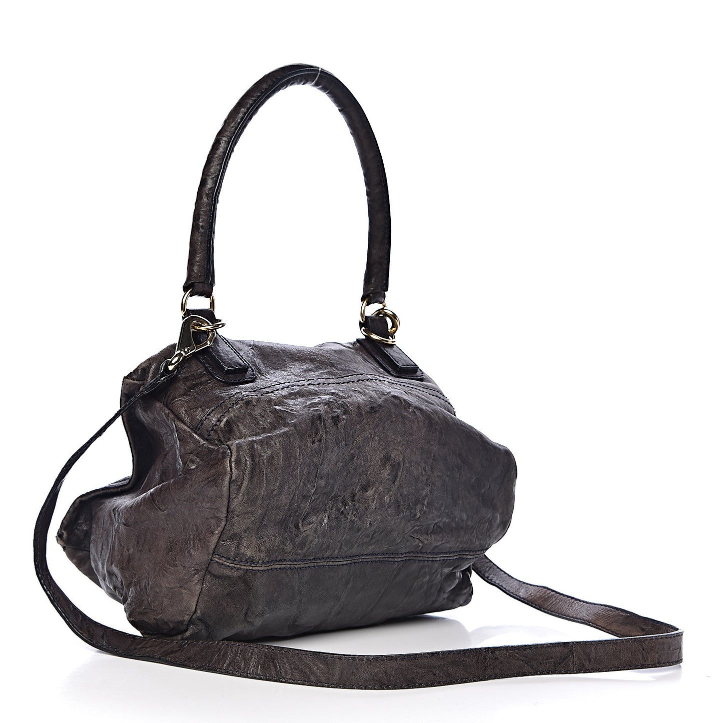 Tumbled Sheepskin Small Pandora Charcoal