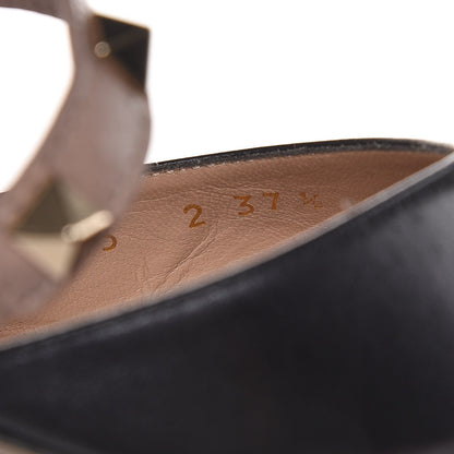Valentino Garavani Nappa Rockstud Criss Cross 55mm Mules 37.5 Black Poudre 9 of 10