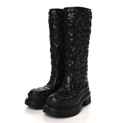 Valentino Garavani Rubber Atelier 03 Rose Edition 30/50mm Tall Rainboots 38 Black 3 of 9