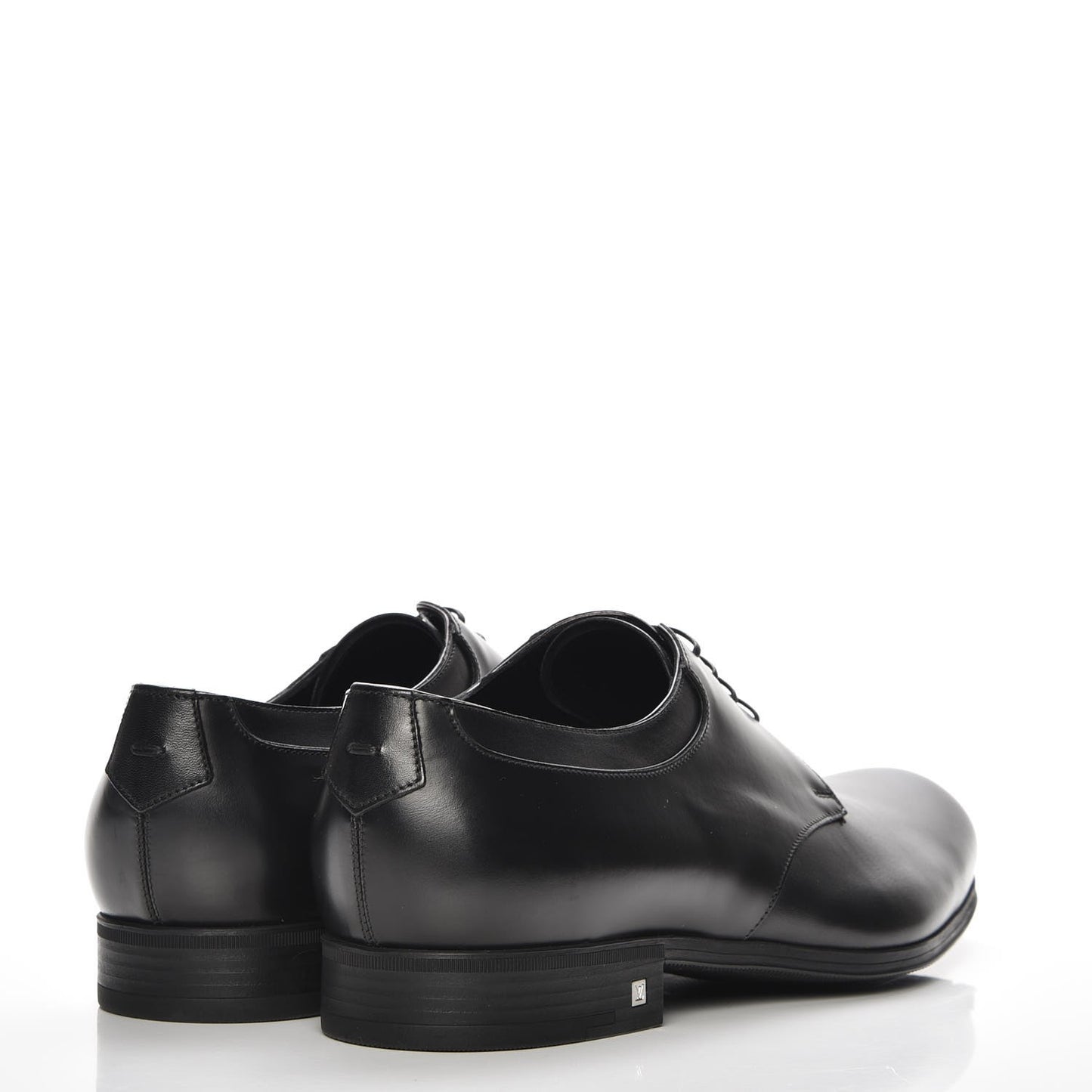 Lambskin Derby Lace Up Shoes 8 Black