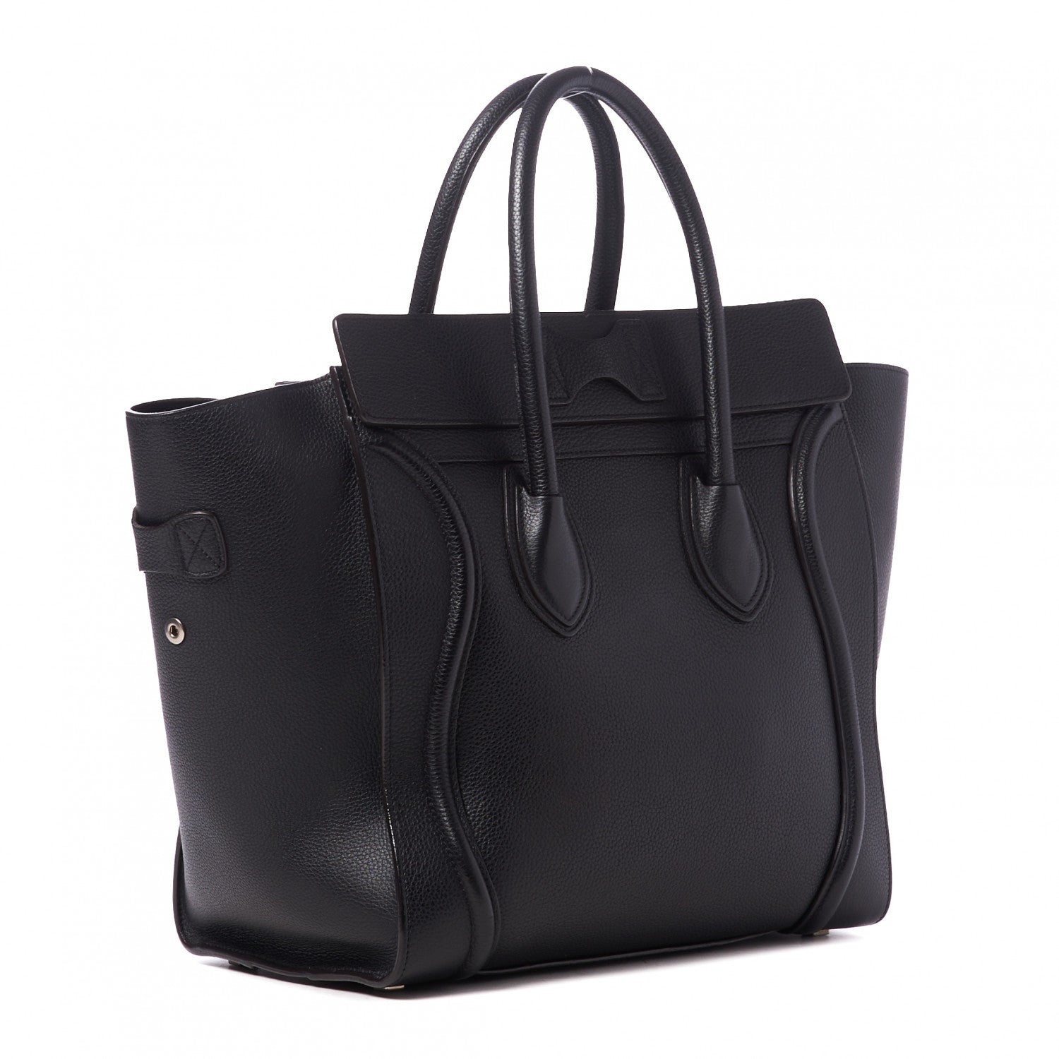 Celine Drummed Calfskin Mini Luggage Black 2 of 8