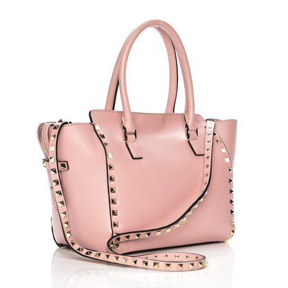 Valentino Garavani Vitello Small Rockstud Double Handle Tote Pink 4 of 8