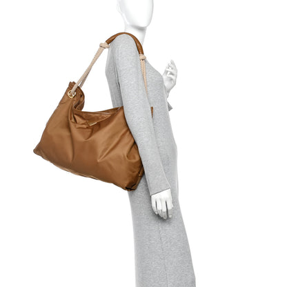 Prada Re-Nylon Triangle Large Mariner Shoulder Bag Brandy 2 of 10