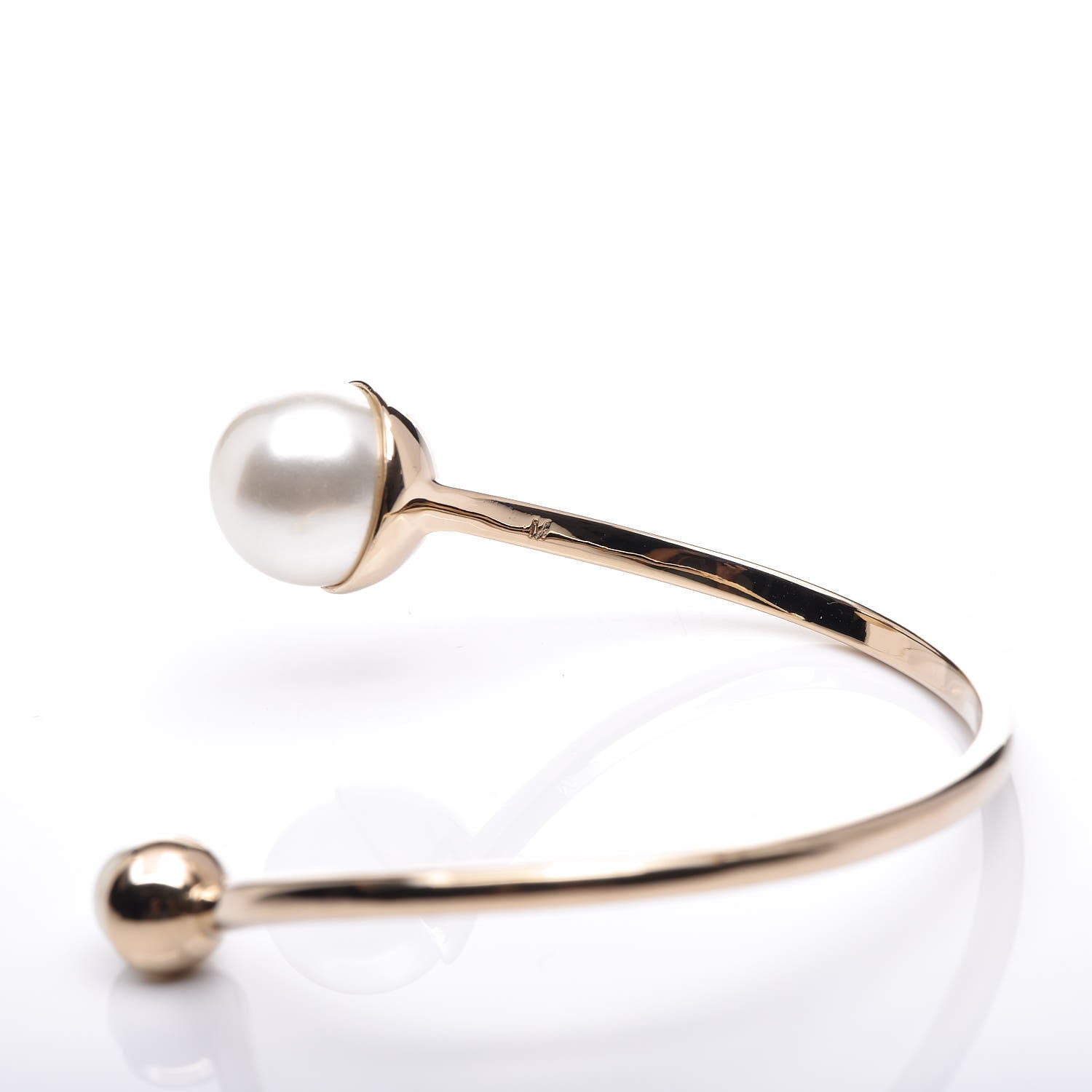 Christian Dior Pearl Dior Cuff Gold 6 of 6