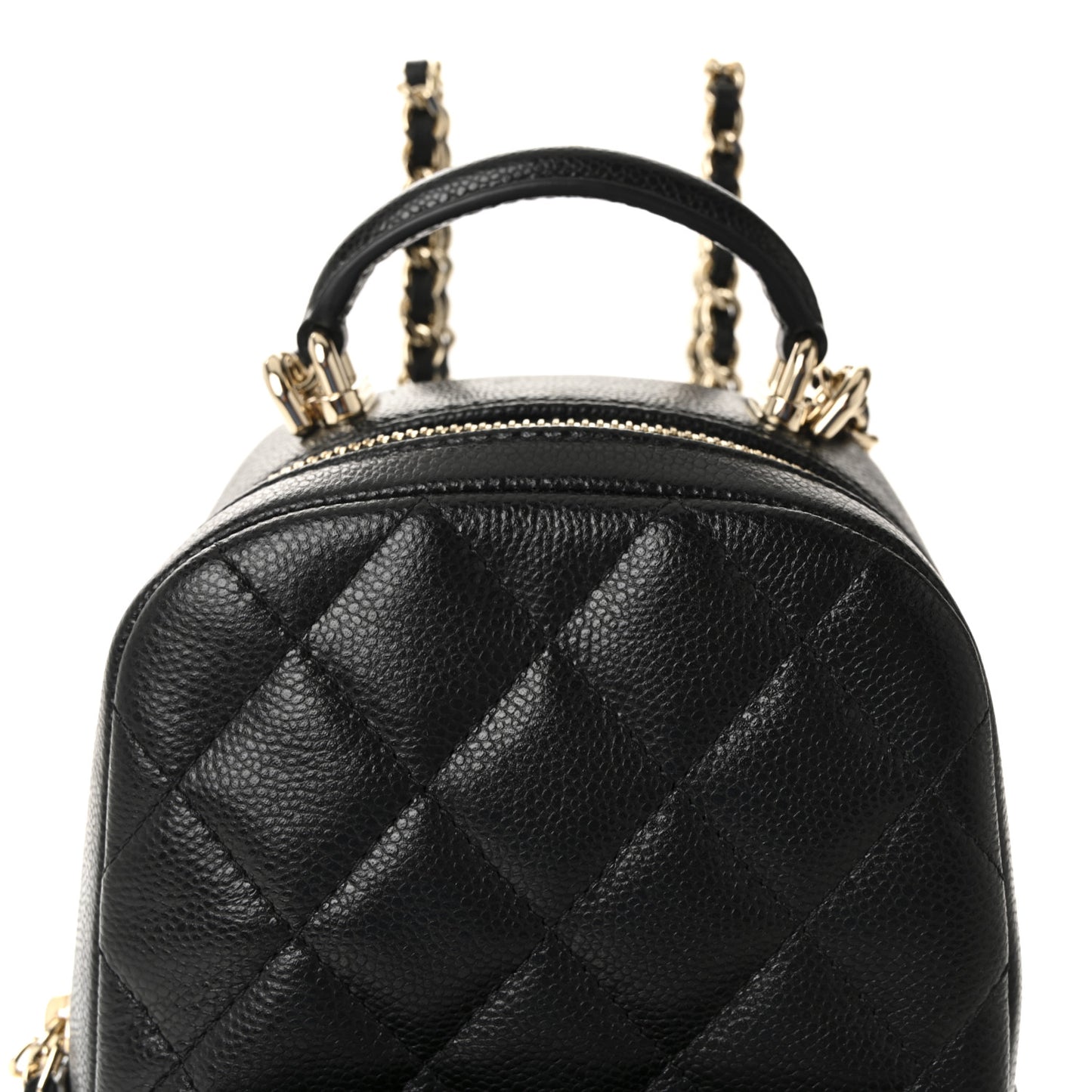 Caviar Quilted CC Mini Classic Backpack Black