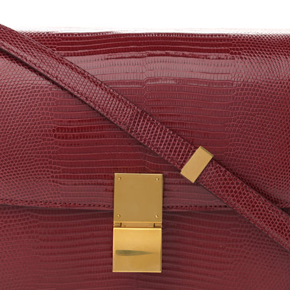 Celine Lizard Medium Classic Box Flap Bag Ruby 8 of 11
