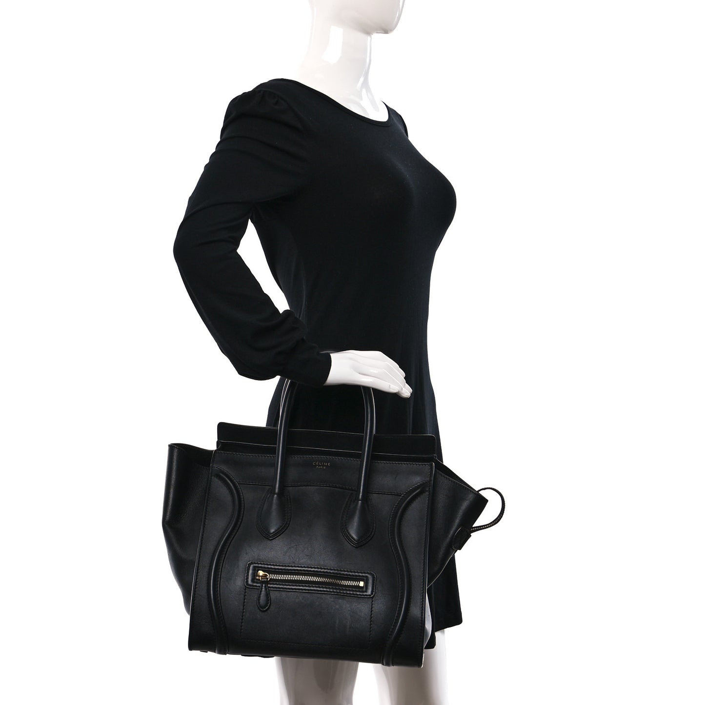 Smooth Calfskin Mini Luggage Black