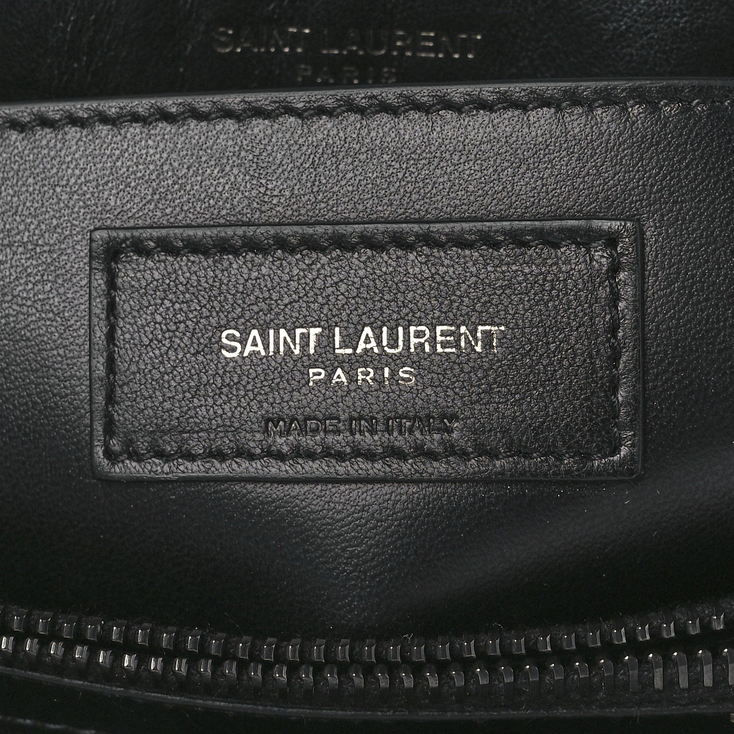 Calfskin Y Quilted Monogram Monochrome Small Loulou Chain Satchel Black
