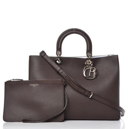 Christian Dior Smooth Calfskin Large Diorissimo Tote Brown 4 of 16