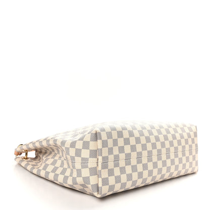 Louis Vuitton Damier Azur Graceful MM Rose Ballerine 4 of 9