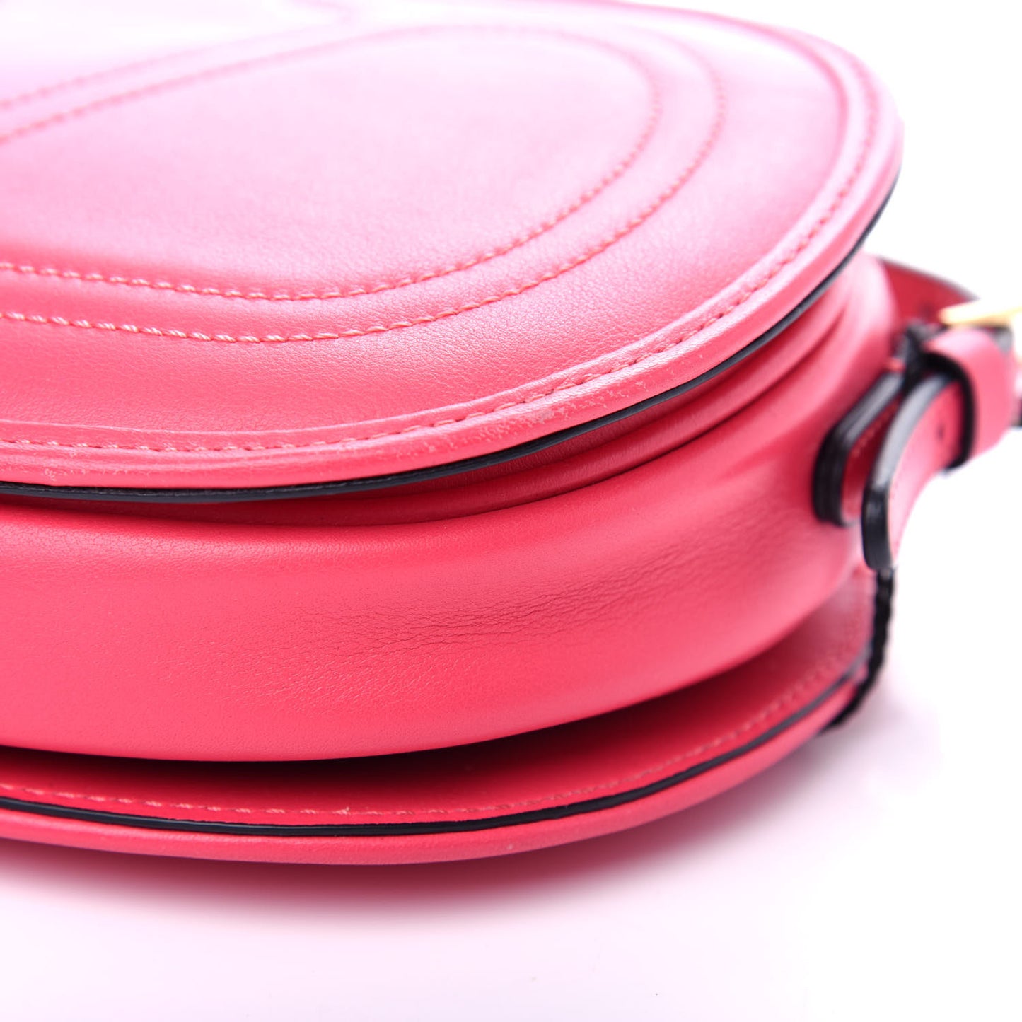 Calfskin Small Logo Go Crossbody Bag Pink