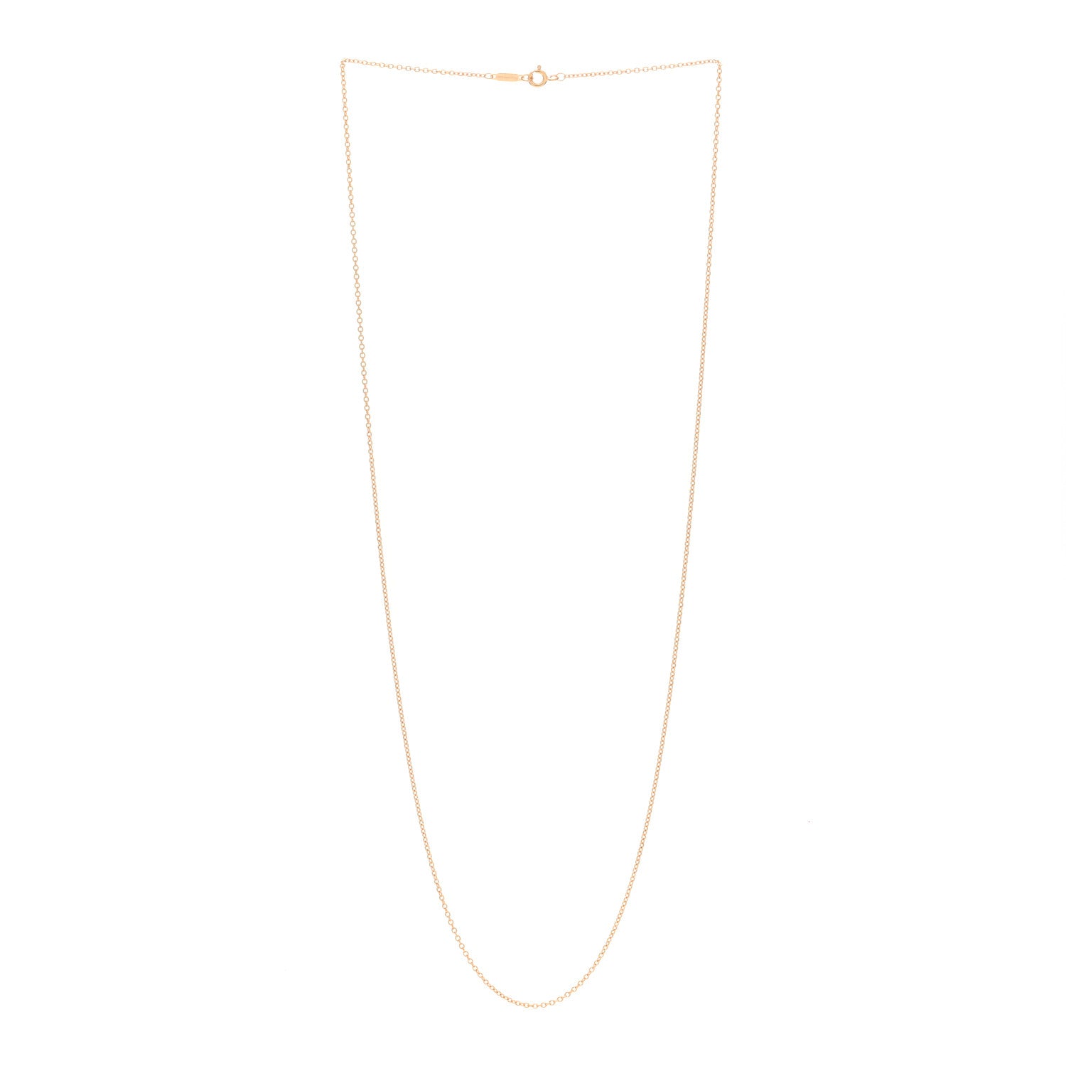 Tiffany 18K Rose Gold Chain Necklace 24" 2 of 3