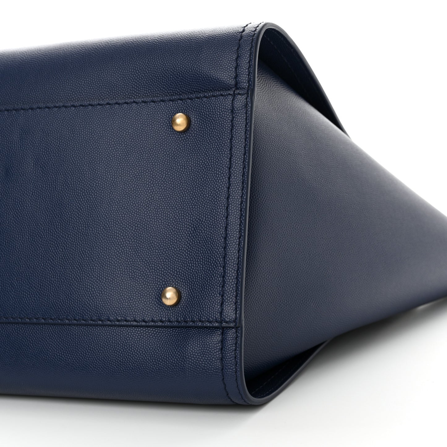 Caviar Medium Studded Deauville Tote Blue