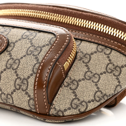 Gucci GG Supreme Monogram Textured Calfskin Retro Interlocking G Belt Bag Beige Ebony Brown Sugar 9 of 9