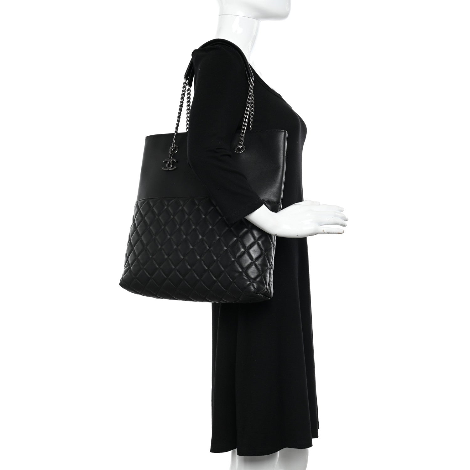 Chanel Lambskin Quilted Urban Delight Tote Black 2 of 10