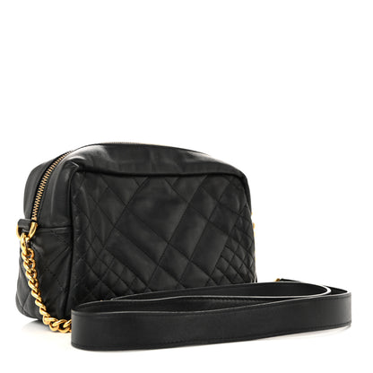 Versace Nappa Quilted Icon Printed Small Camera Bag Black 3 of 12