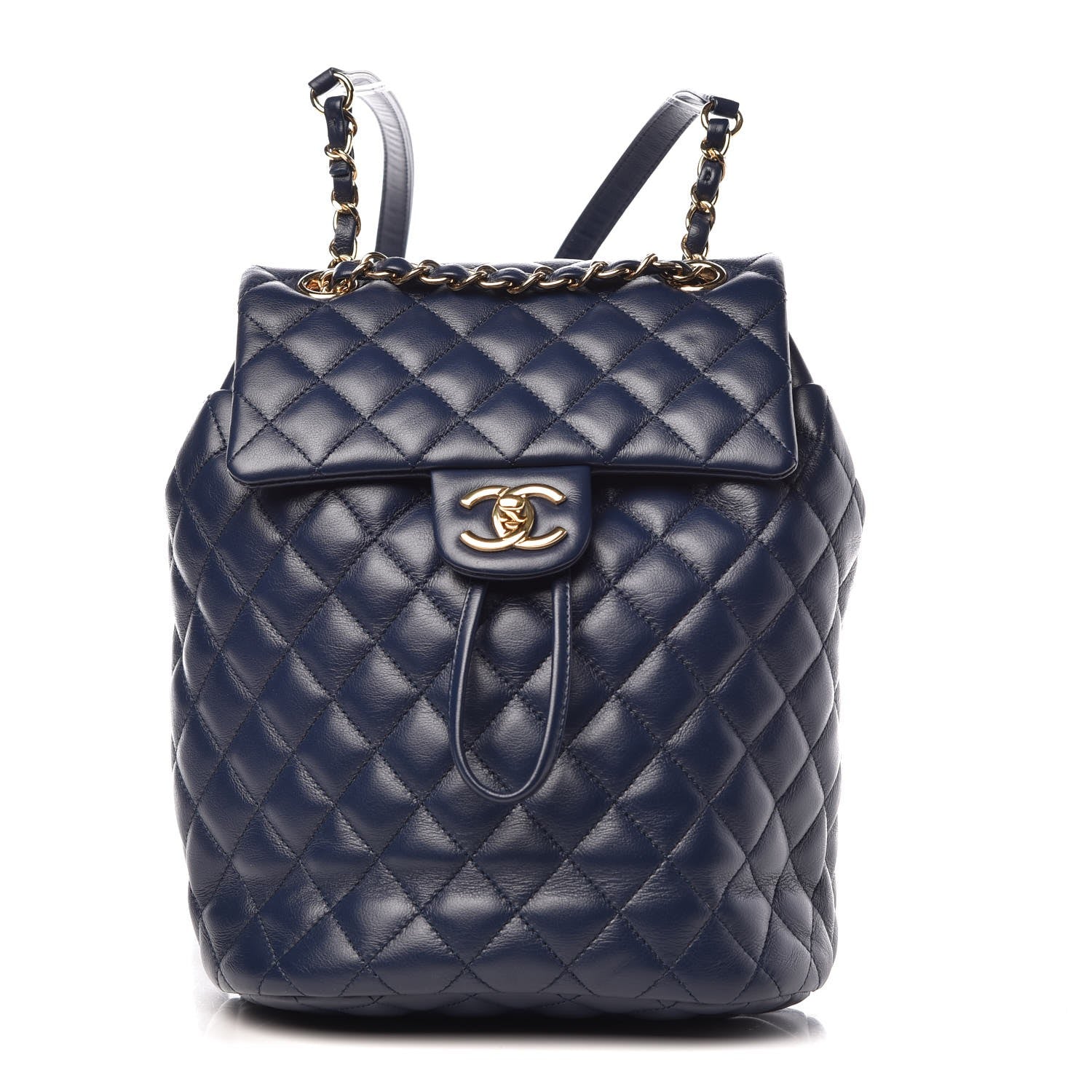 Chanel Calfskin Quilted Small Urban Spirit Backpack Blue 1 of 8