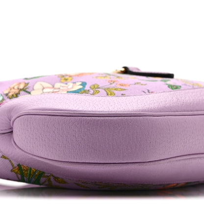 Gucci Canvas Flora Medium Jackie Hobo Lilac 10 of 11
