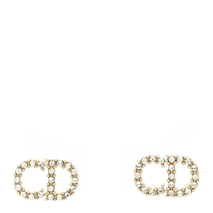 Christian Dior Crystal Clair D Lune Earrings Gold 1 of 4