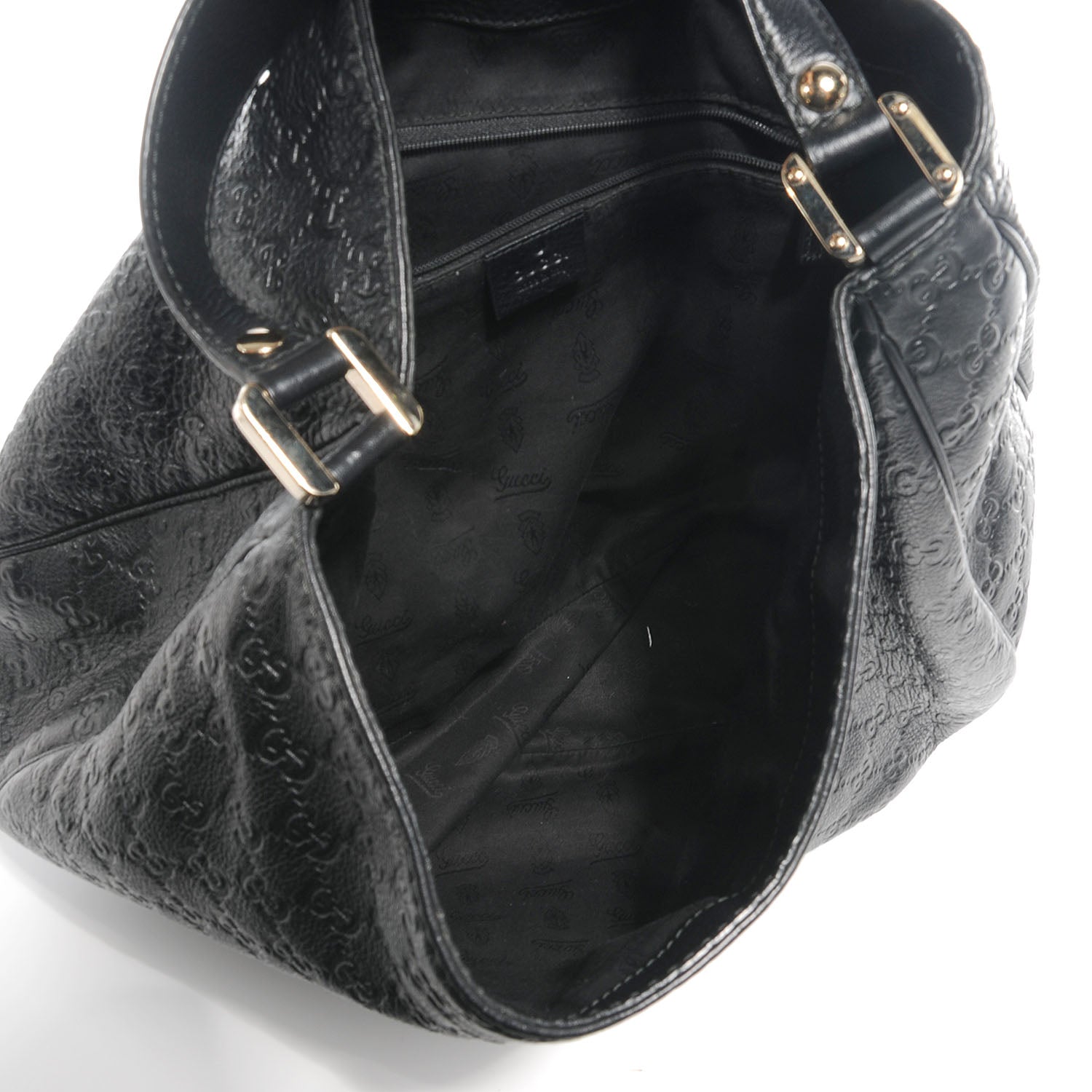 Gucci Guccissima New Ladies Web Large Hobo Black 5 of 8