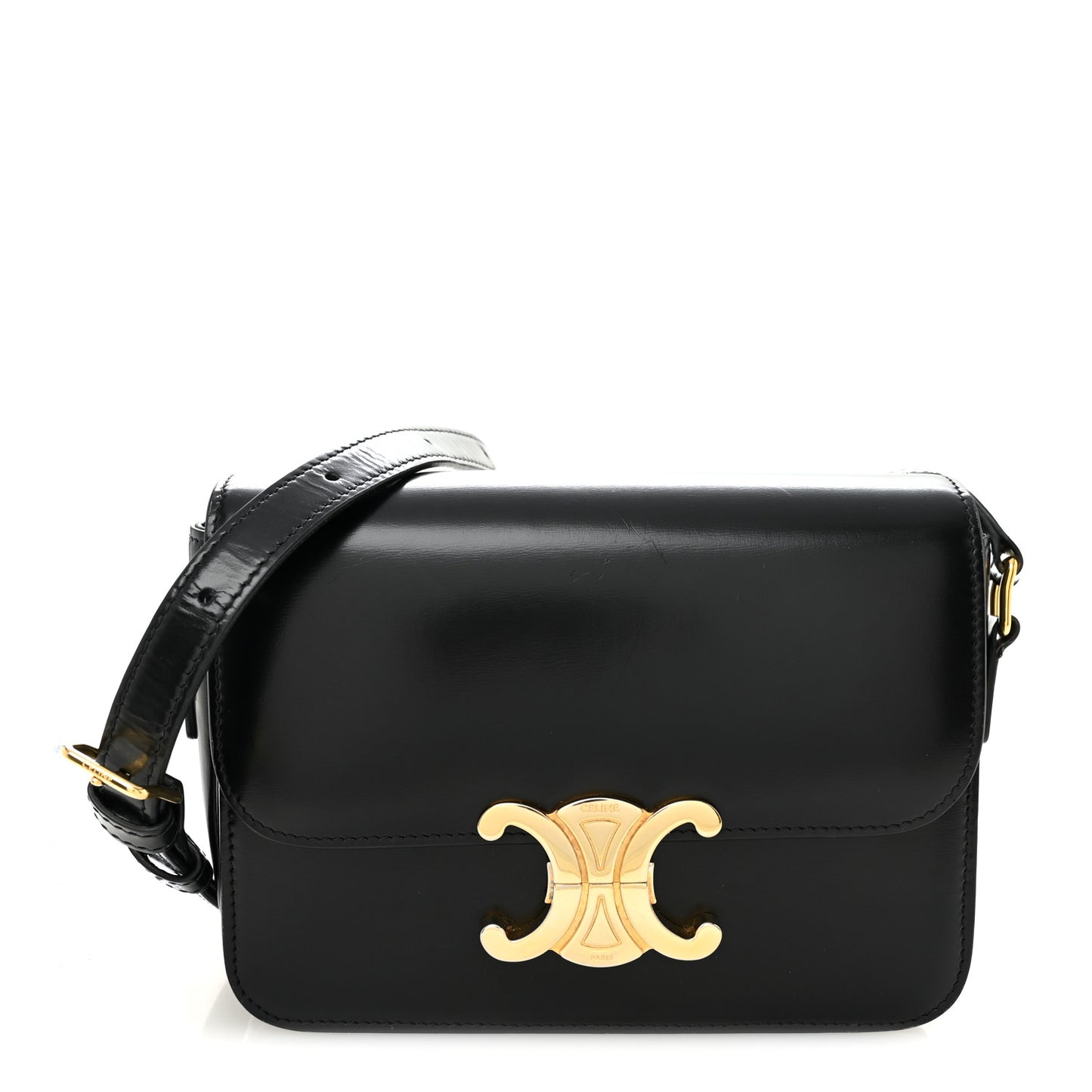 Shiny Calfskin Teen Triomphe Black