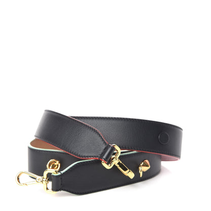 Fendi Vitello Dolce Tri-Color Buttoned Strap You Black Peonia Cuoio 7 of 7