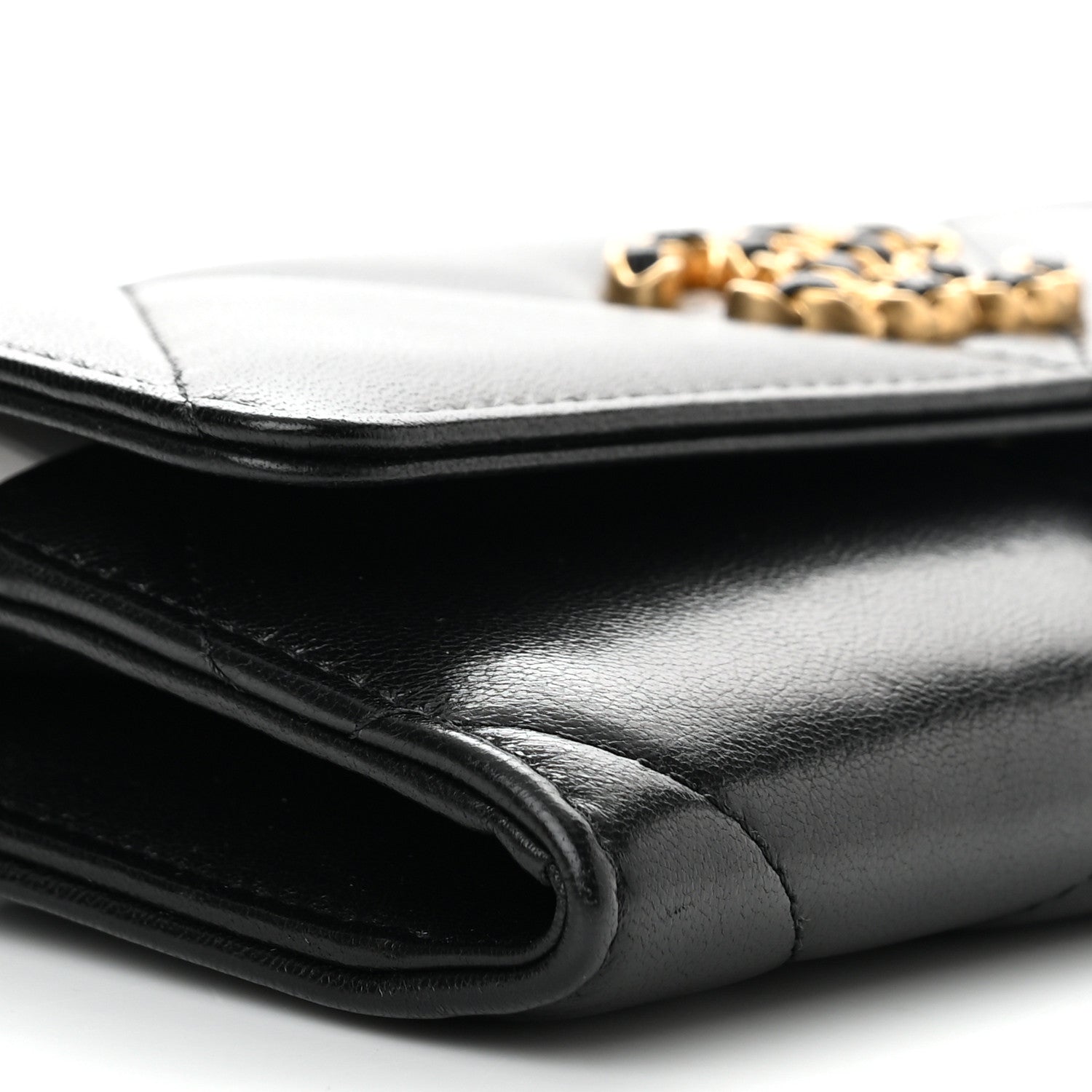 Chanel Lambskin Quilted Chanel 19 Flap Wallet Black 9 of 11