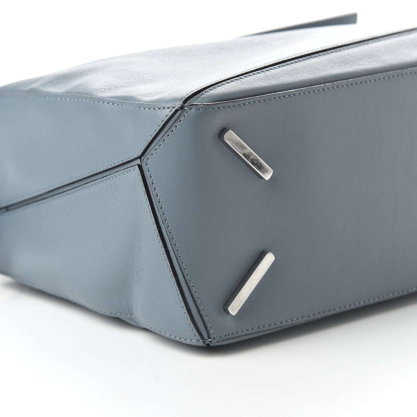 Calfskin Medium Puzzle Bag Stone Blue