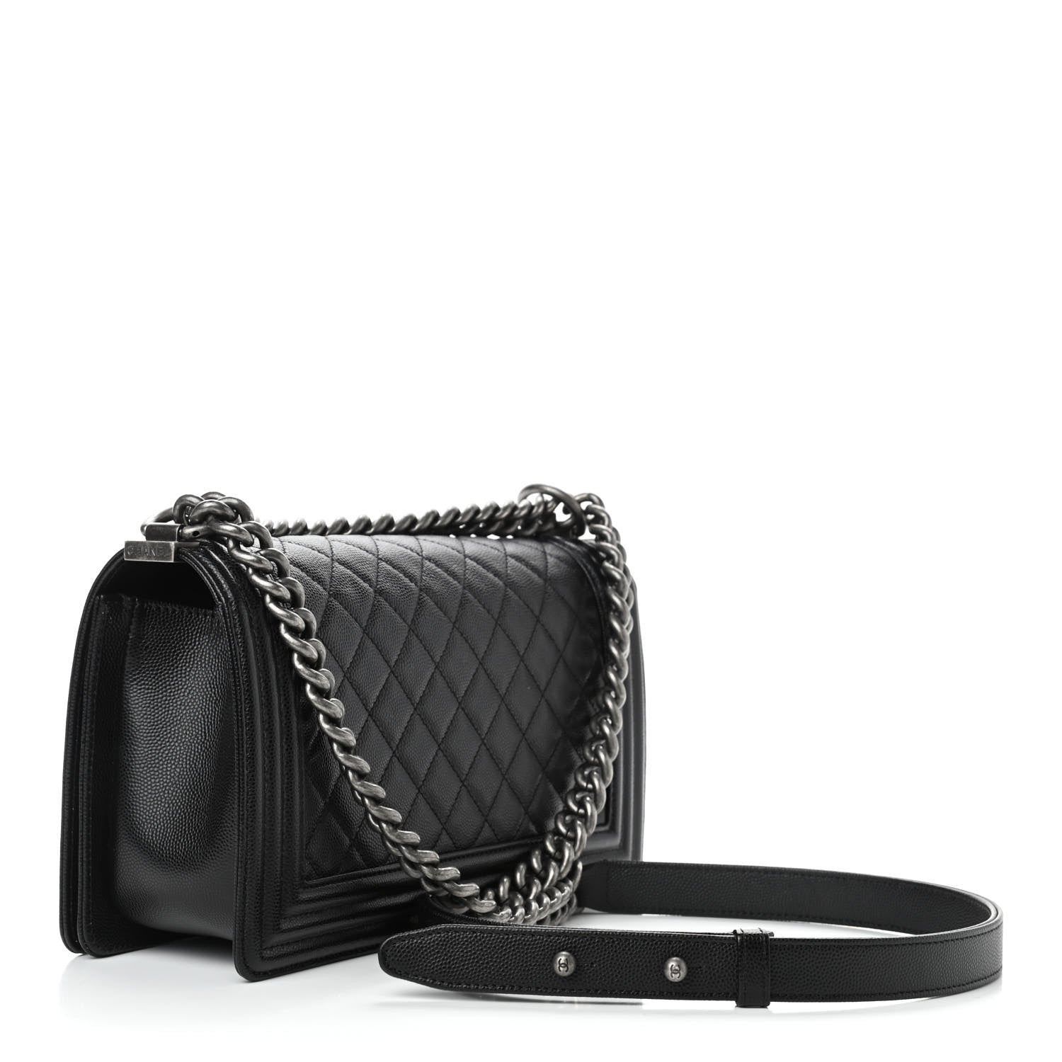 Chanel Caviar Quilted Medium Boy Flap Black 3 of 14