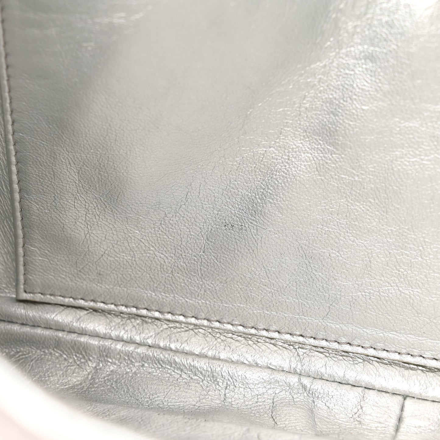Metallic Lambskin Quilted Snake Chain 2.55 Reissue Flap Silver