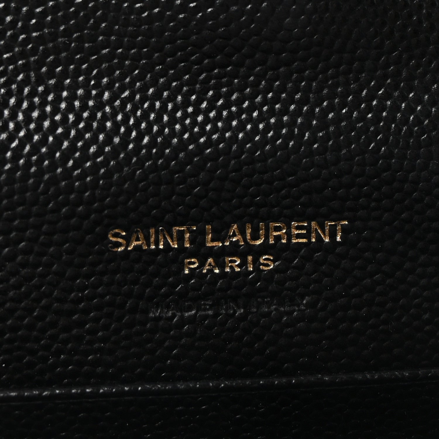Saint Laurent Grain De Poudre Matelasse Chevron Small Monogram Envelope Wallet Black 6 of 7