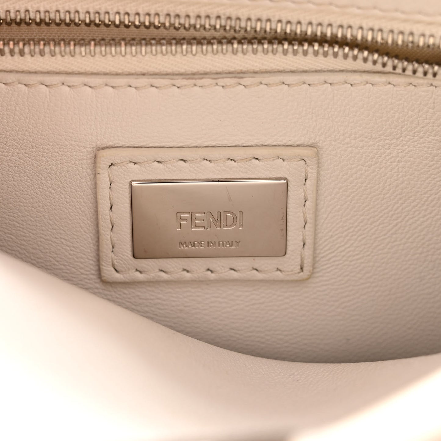 Nappa Lace Up Mini Peekaboo Iconic Satchel Bianco Carta