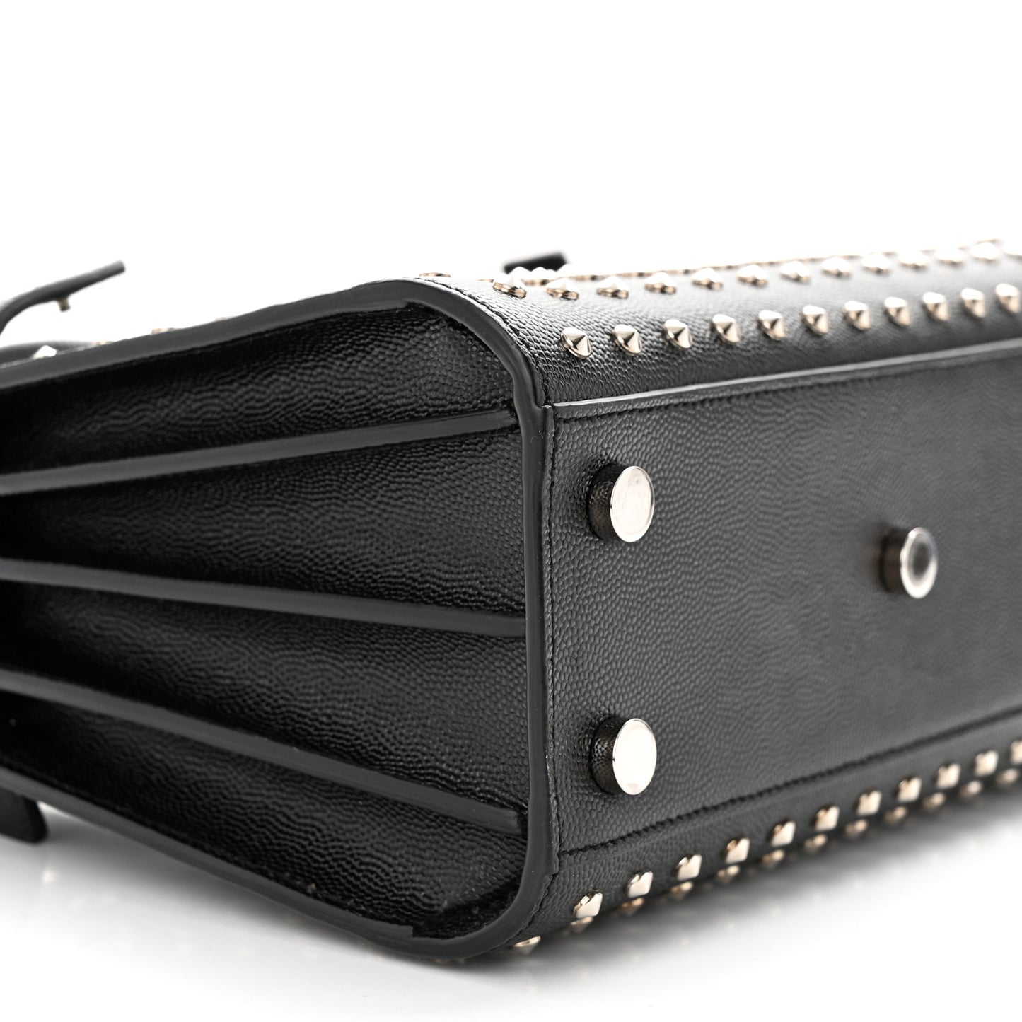 Calfskin Studded Nano Sac De Jour Black